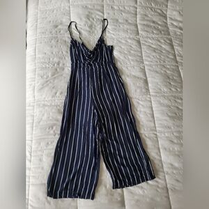 Stripped cropped pantsuit